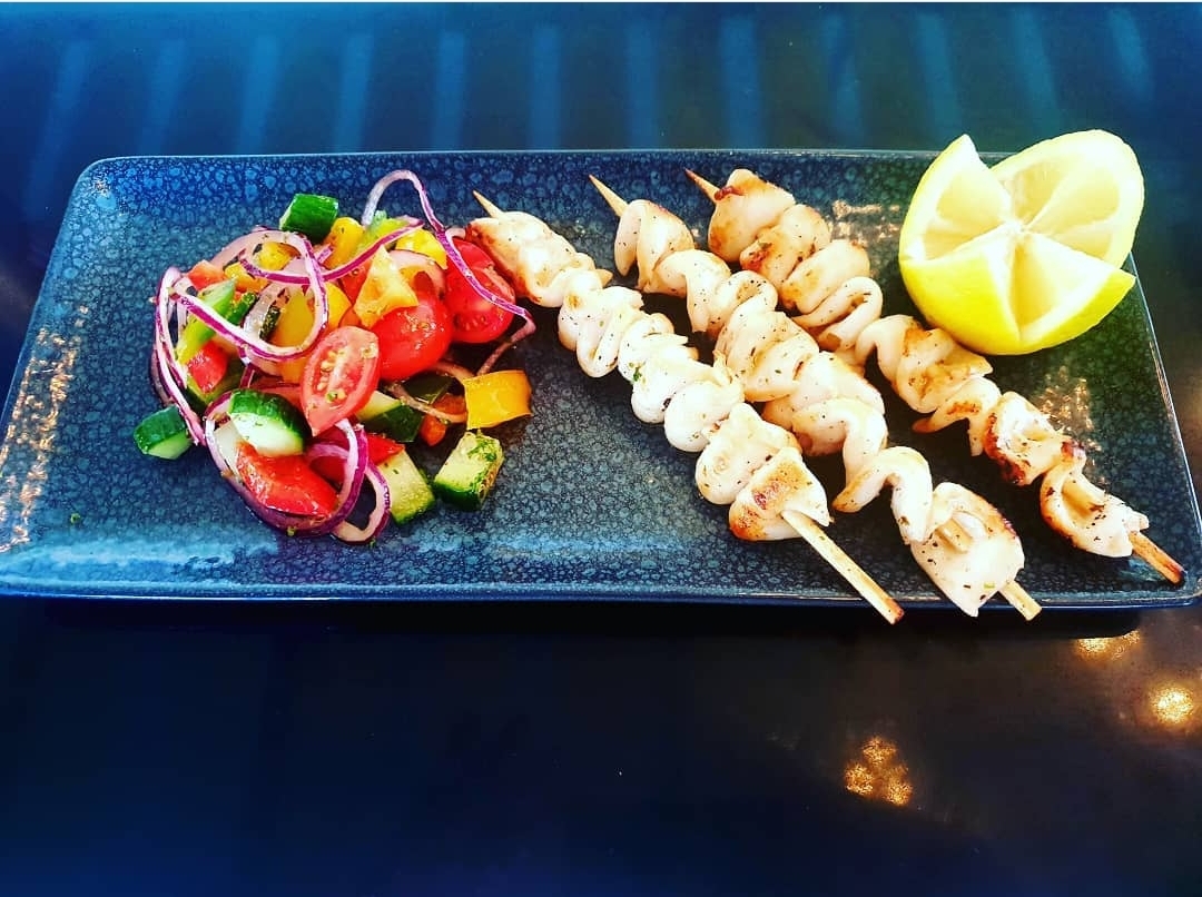 Calamari skewers